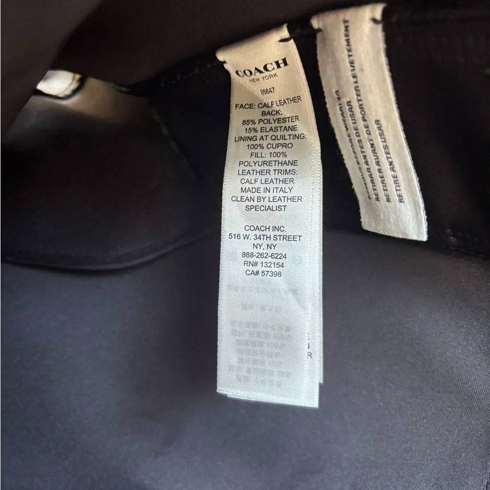 Coach 1941 Leather Biker Vest